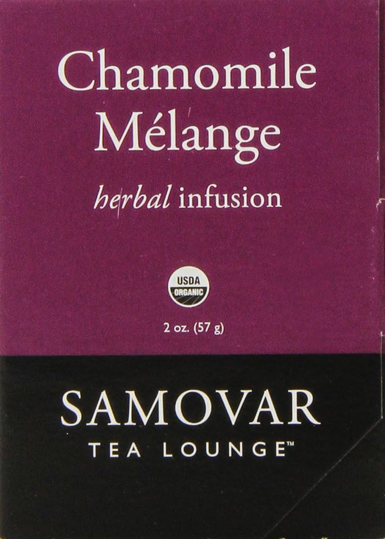 Samovar Tea Lounge Organic Herbal Tea, Chamomile Melange, 2 Ounce