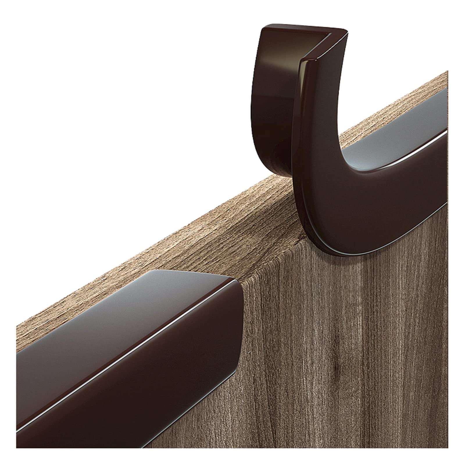 Eckenschutz für Babys, weiches Silikon, Eckenschutz für Tische, Baby-Kind-Sicherheit, 5 m Kantenschutz, Stoßschutz für Schränke, Tische, Schubladen,Brown-20×20×2mm