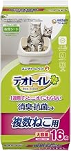【Case Sale】Unicharm Deo Toilet Multiple Cat Use Deodorizing and Antibacterial Sheets 16 Sheets x 6 Packs