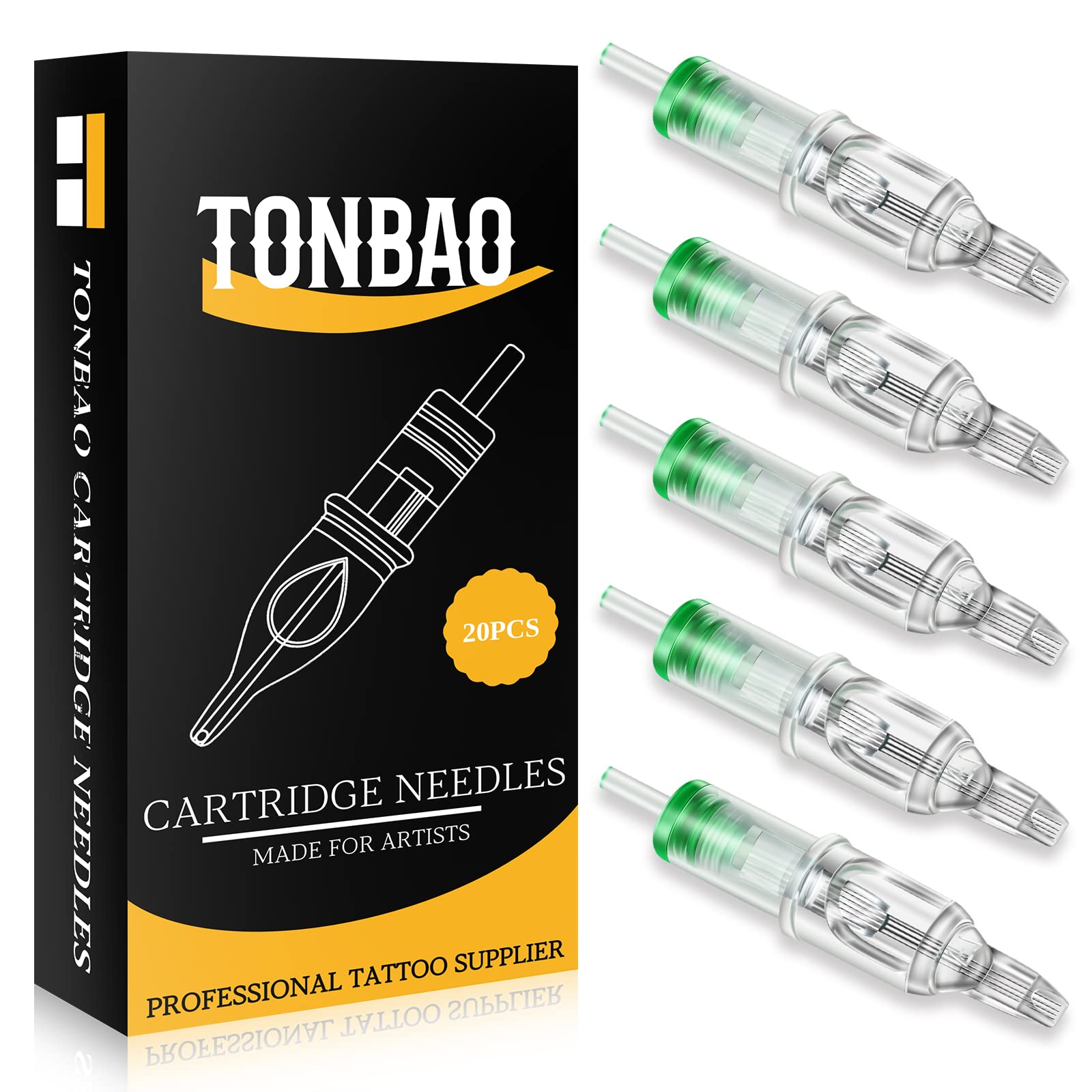 Cartridge Nadeln - TONBAO 20 Stück Cartridges Nadeln 5 Magnum for Machine Pen(1205M1)