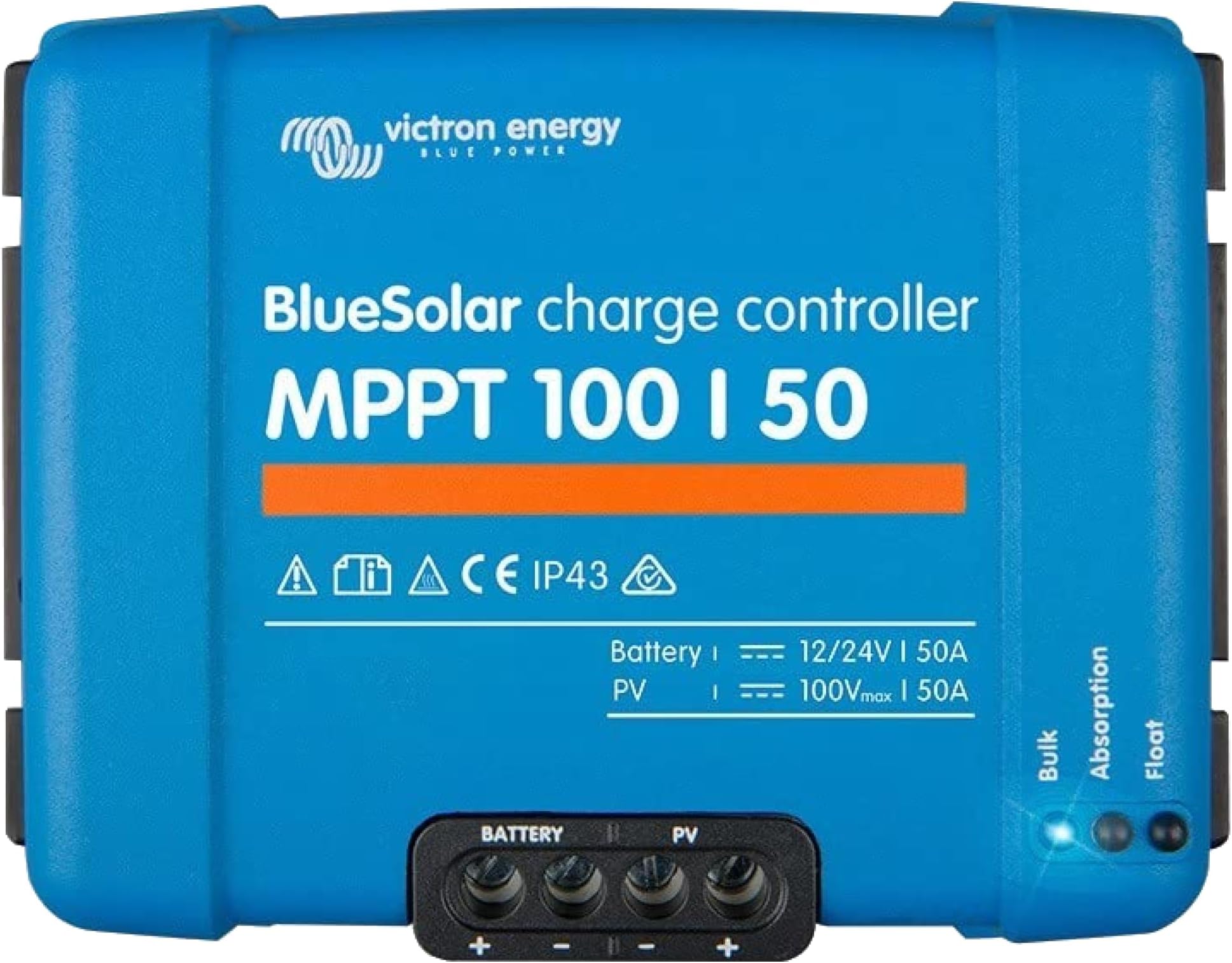 BlueSolar MPPT Solar Charge Controller - Charge Controllers for Solar Panels - 100V, 50 amp, 12/24-Volt