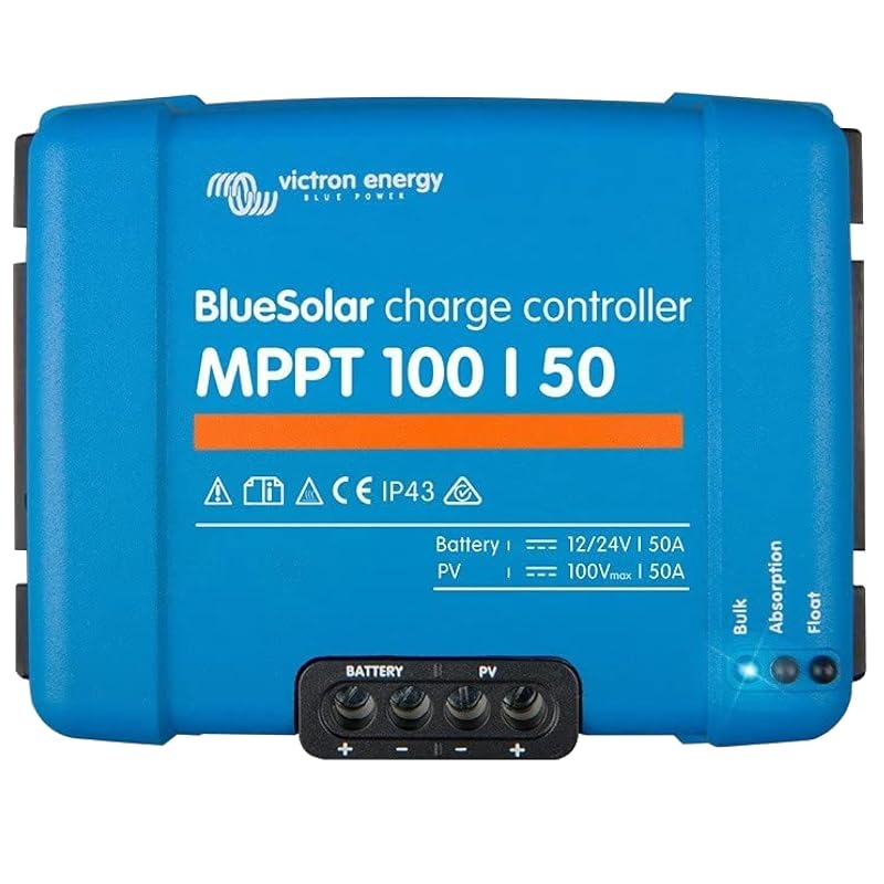 Controlador de carga solar Victron Energy BlueSolar MPPT 100 V 50 A para sistemas de 12/24 V