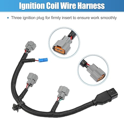 Miniatura 4 de X AUTOHAUX Arnés de cable de bobina de encendido para Hyundai Santa Fe XG300 XG350 para Kia Amanti 3.5L 2004-2006 39610-39030 Extensión de bobina de