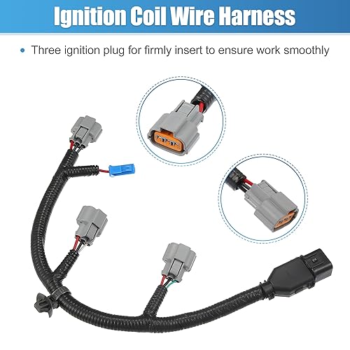 Miniatura 4 de X AUTOHAUX Arnés de cable de bobina de encendido para Hyundai Santa Fe XG300 XG350 para Kia Amanti 3.5L 2004-2006 39610-39030 Extensión de bobina de