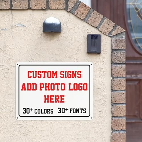 Miniatura 2 de Letreros personalizados para exteriores, letreros de estacionamiento de metal personalizados de 18 x 12 pulgadas para negocios, señales de