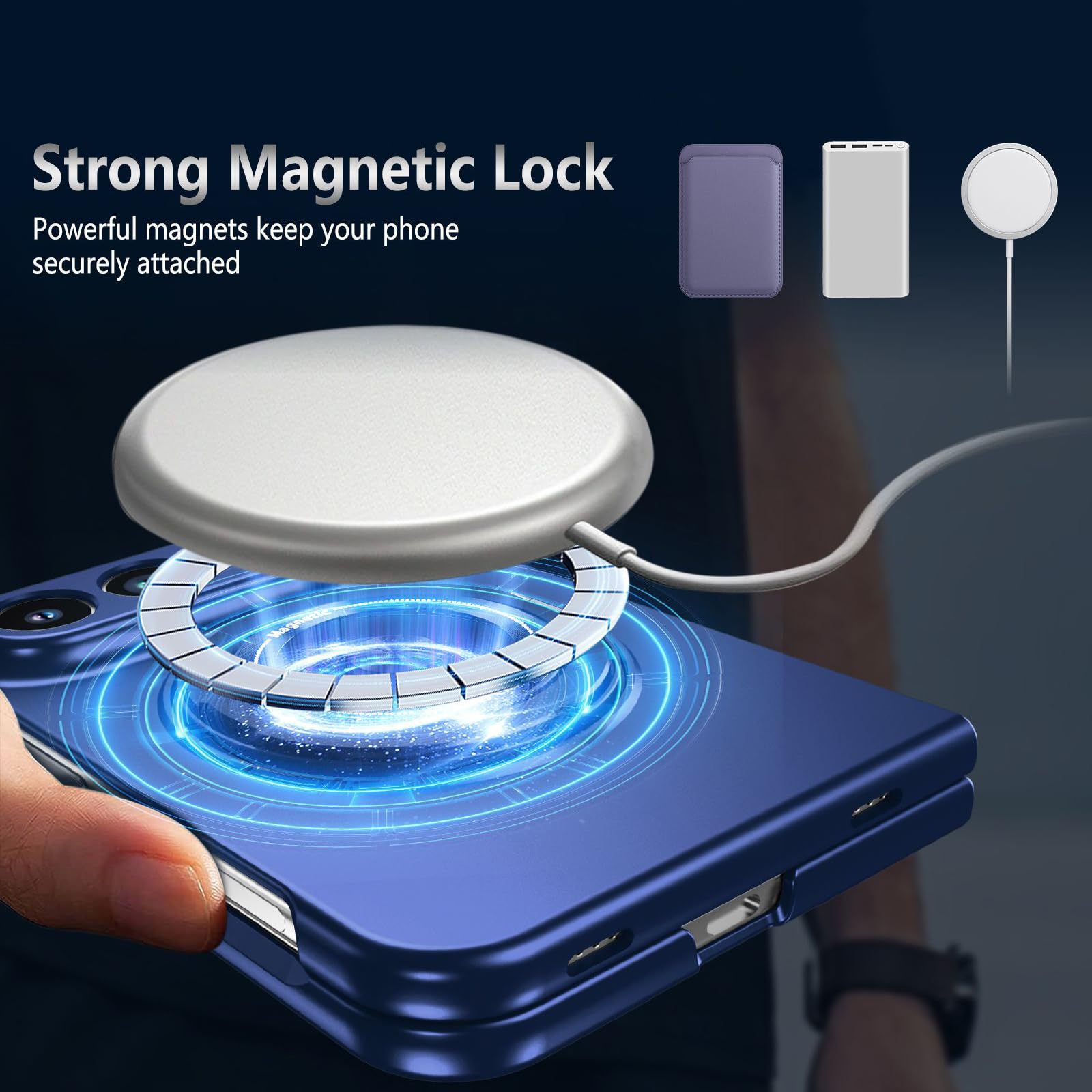 Magnétique Coque pour iPhone Duo, Tout Compris Caméra Protection