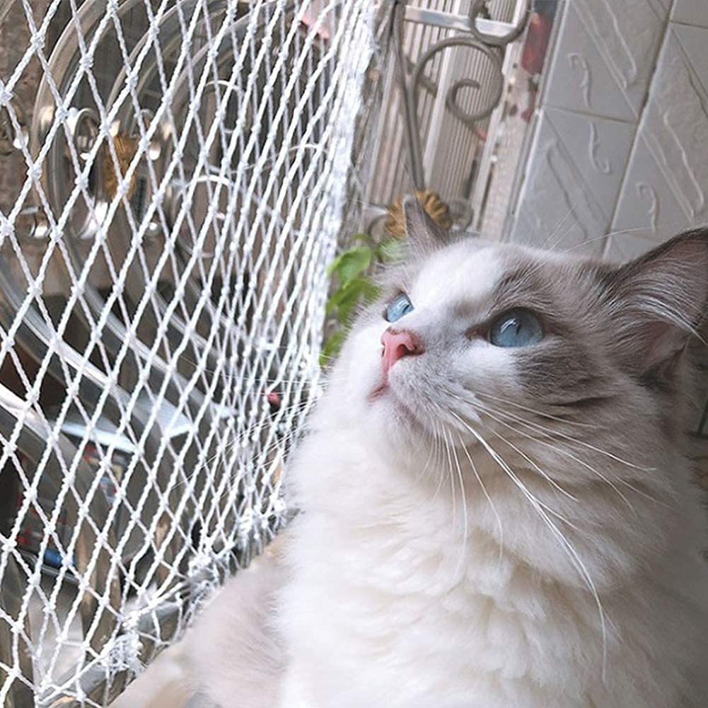 Red de seguridad para gatos para balcón y ventana, red de protección para mascotas a prueba de desgarros, valla de escalada al aire libre para gatos, protector de cuerda tejida para escaleras y