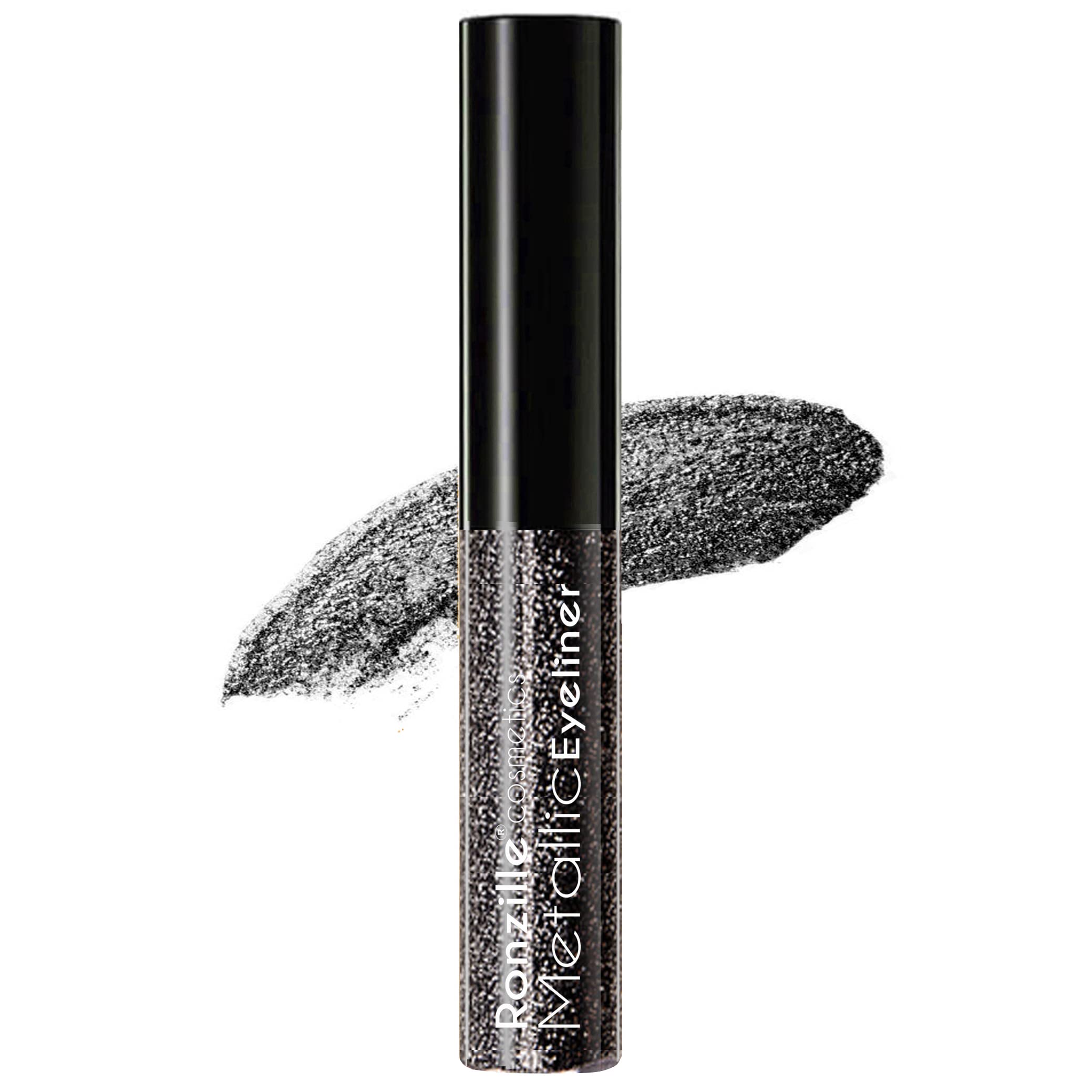 RONZILLE Waterproof Shimmery, Metallic And Glitter Finish Eyeliner Gel (Black)