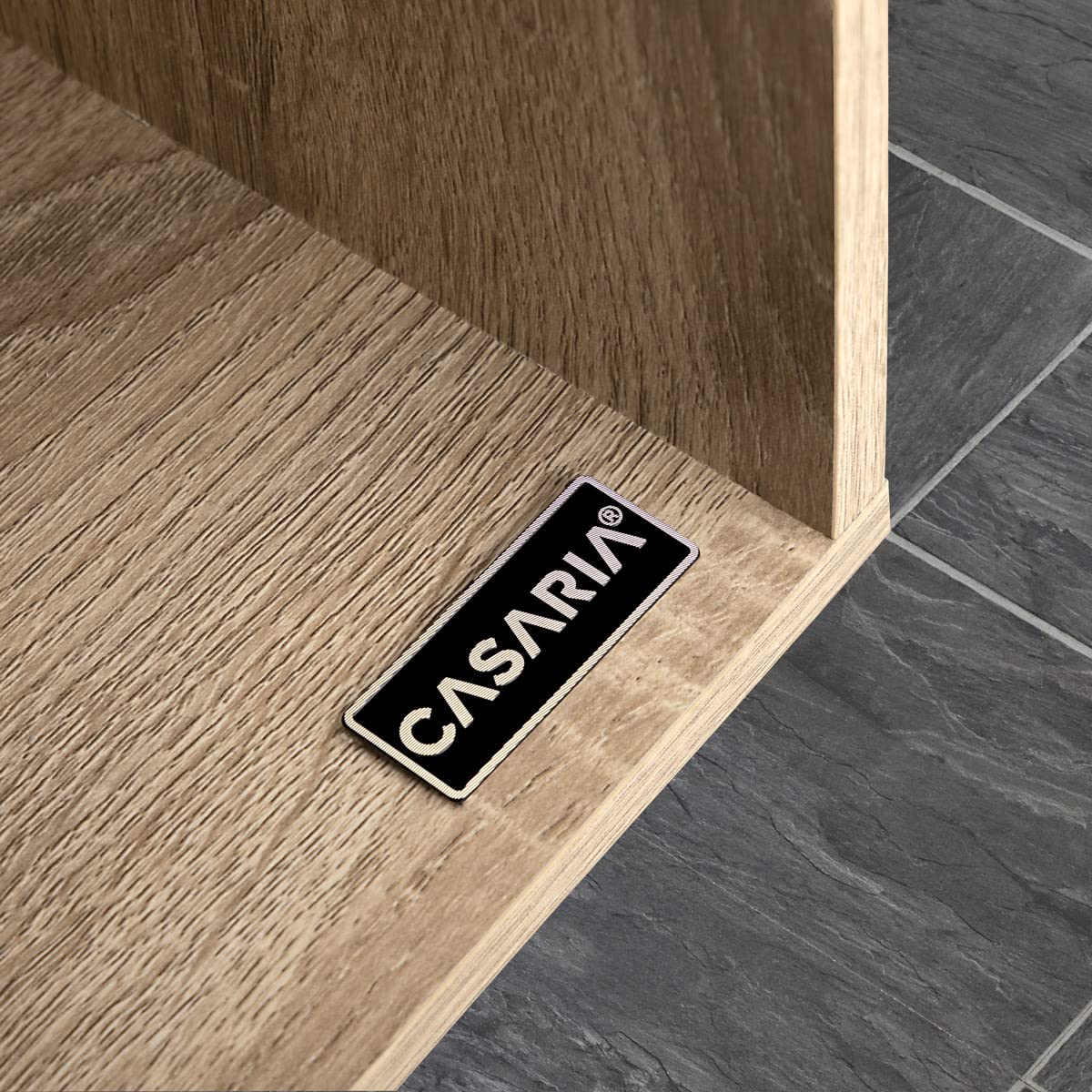 CASARIA® Estantería con 4 Estantes Abiertos 106x30x30cm Librería Biblioteca Mueble Organizador Oficina Dormitorio Estable Duradero Capacidad Carga 40Kg Roble | 4 Niveles, Amplio Espacio, Protector Suelo, Antivuelco, Fácil Limpiar, Mueble Organizador Ofici