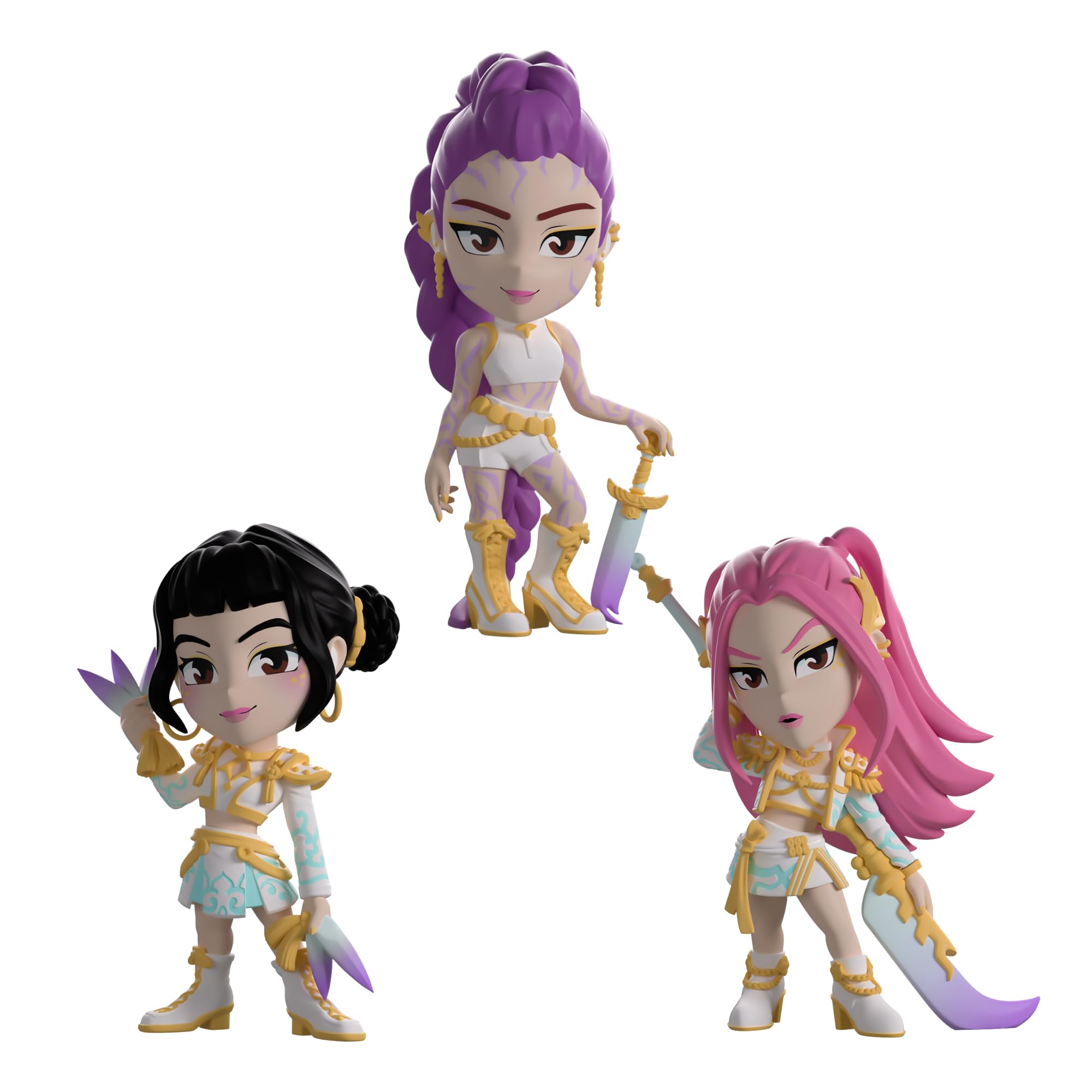 Youtooz Kpop Demon Hunters Huntrix Rumi, Zoey & Mira Vinyl Figures Bundle, 4.5–4.7" Collectible Figures from Kpop Demon Hunters Vinyl Collection
