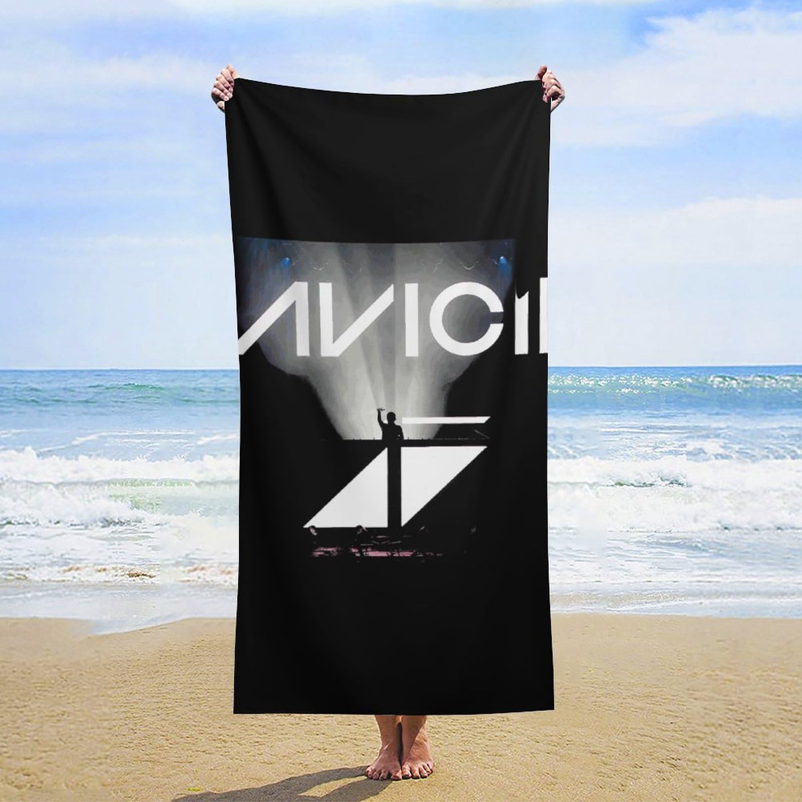 Amazon.co.jp: Musician DJ Avicii アヴィーチー ロゴ ビーチタオル 