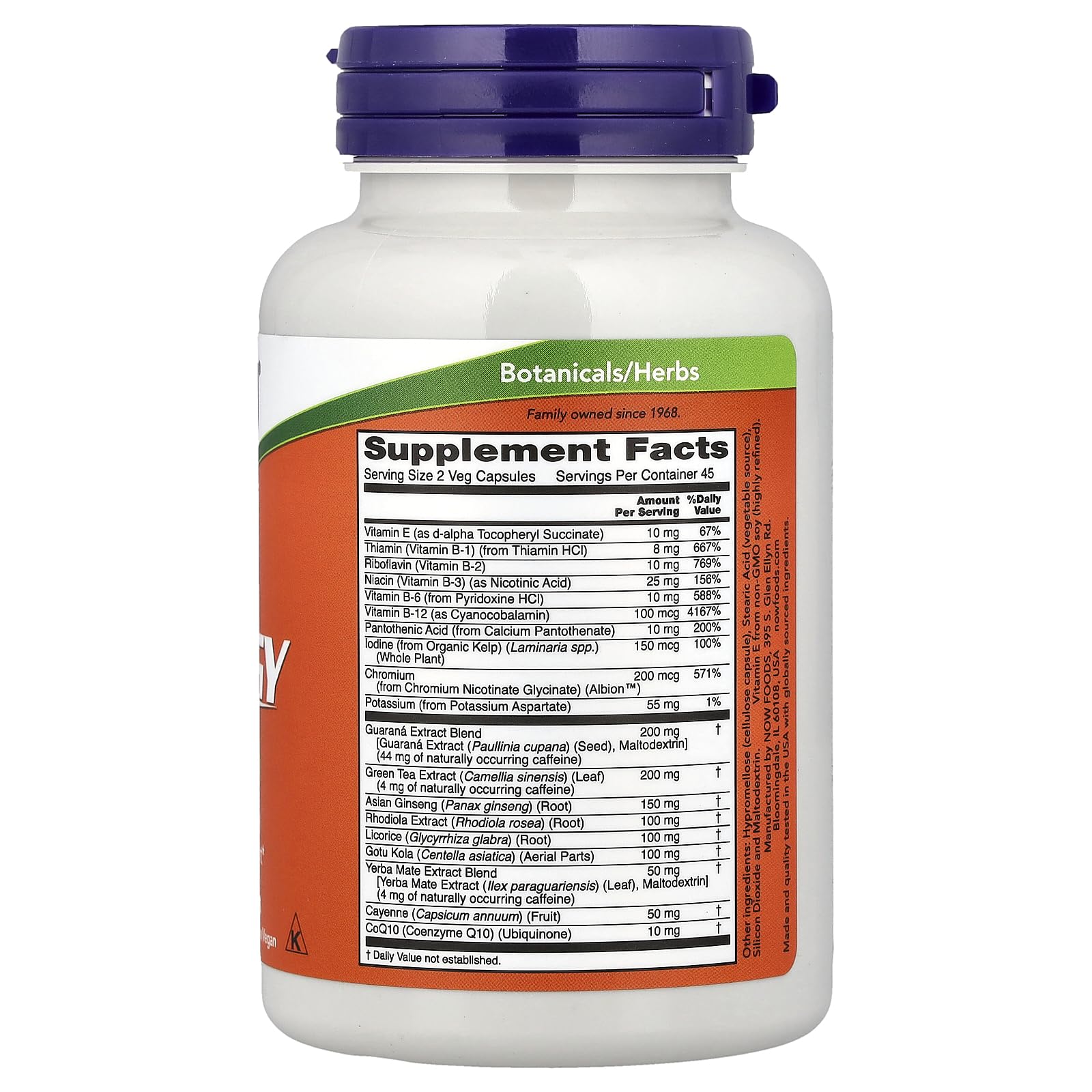 NOW Foods Energy Capsules - 90