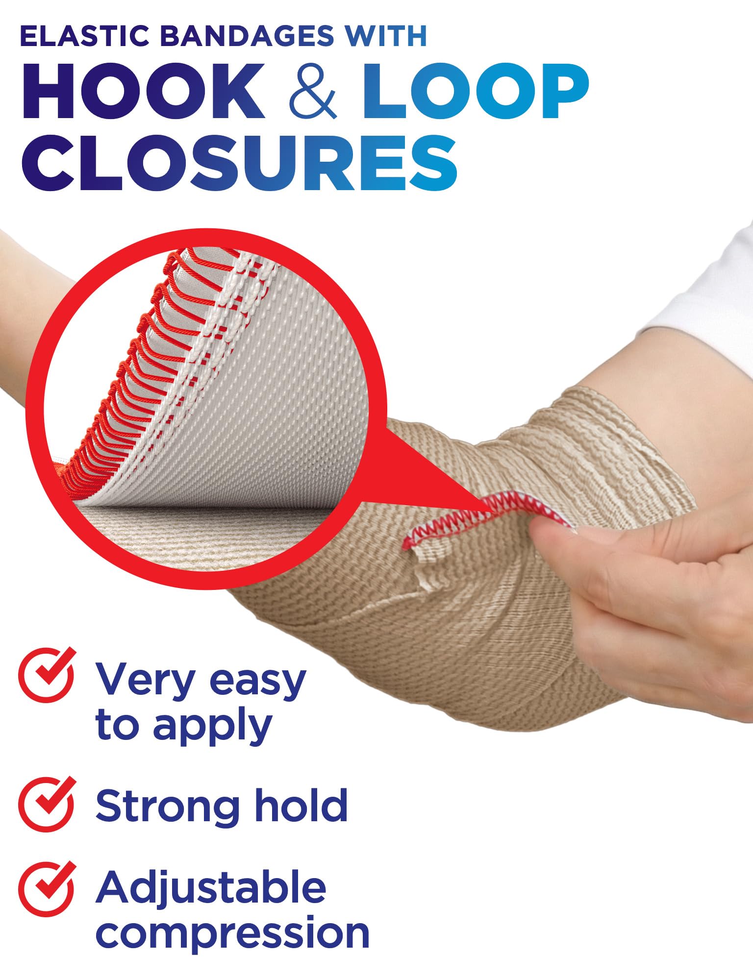 Premium Elastic Bandage Wrap - 3” (2pk) - Self-Closing Compression Bandage — Amazon image 3