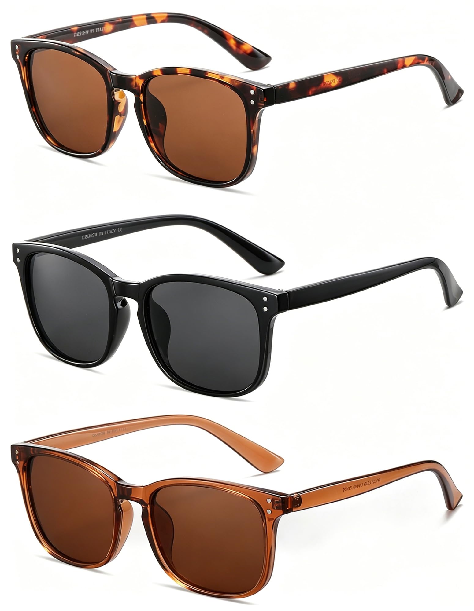 3 Pack Polarized Sunglasses for Women with UV400