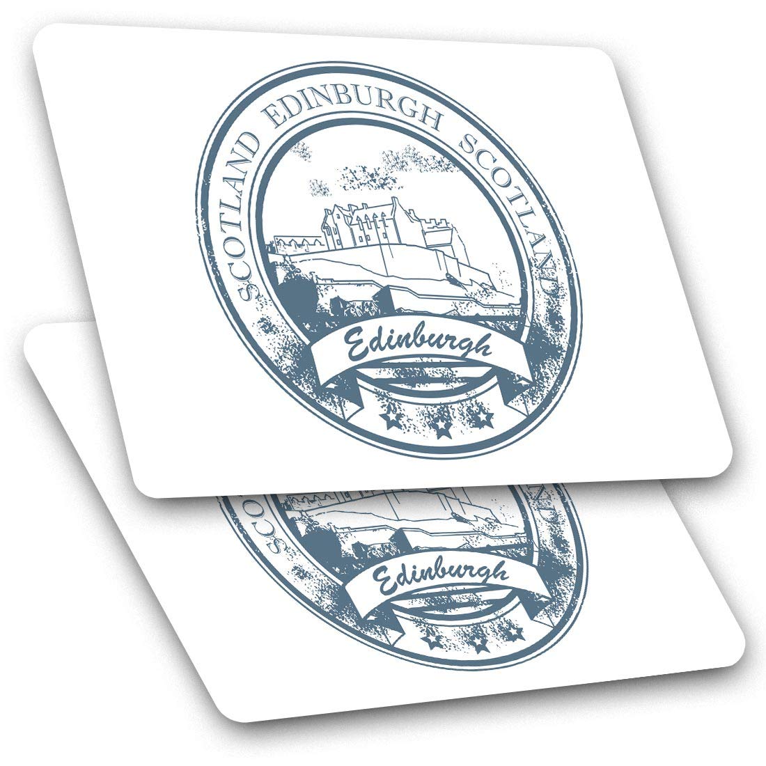 2 x 10cm Rectangle Vinyl Stickers - Amazing Edinburgh Scotland 4161