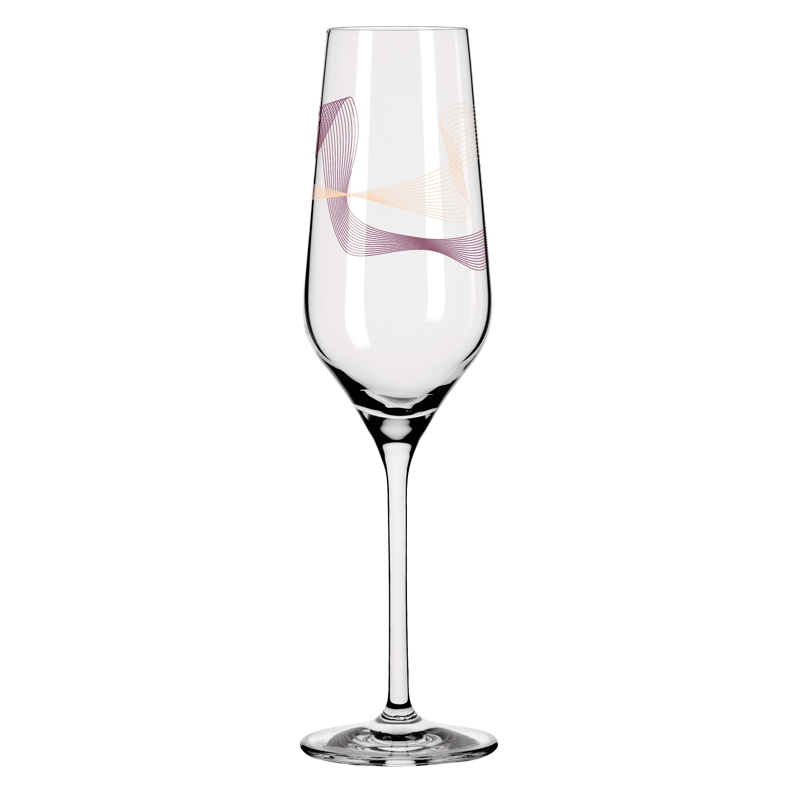 Ritzenhoff 3448002 Proseccoglas 200 ml - Serie Roséhauch Motiv Nr. 2 mit Schmetterling, Roségold