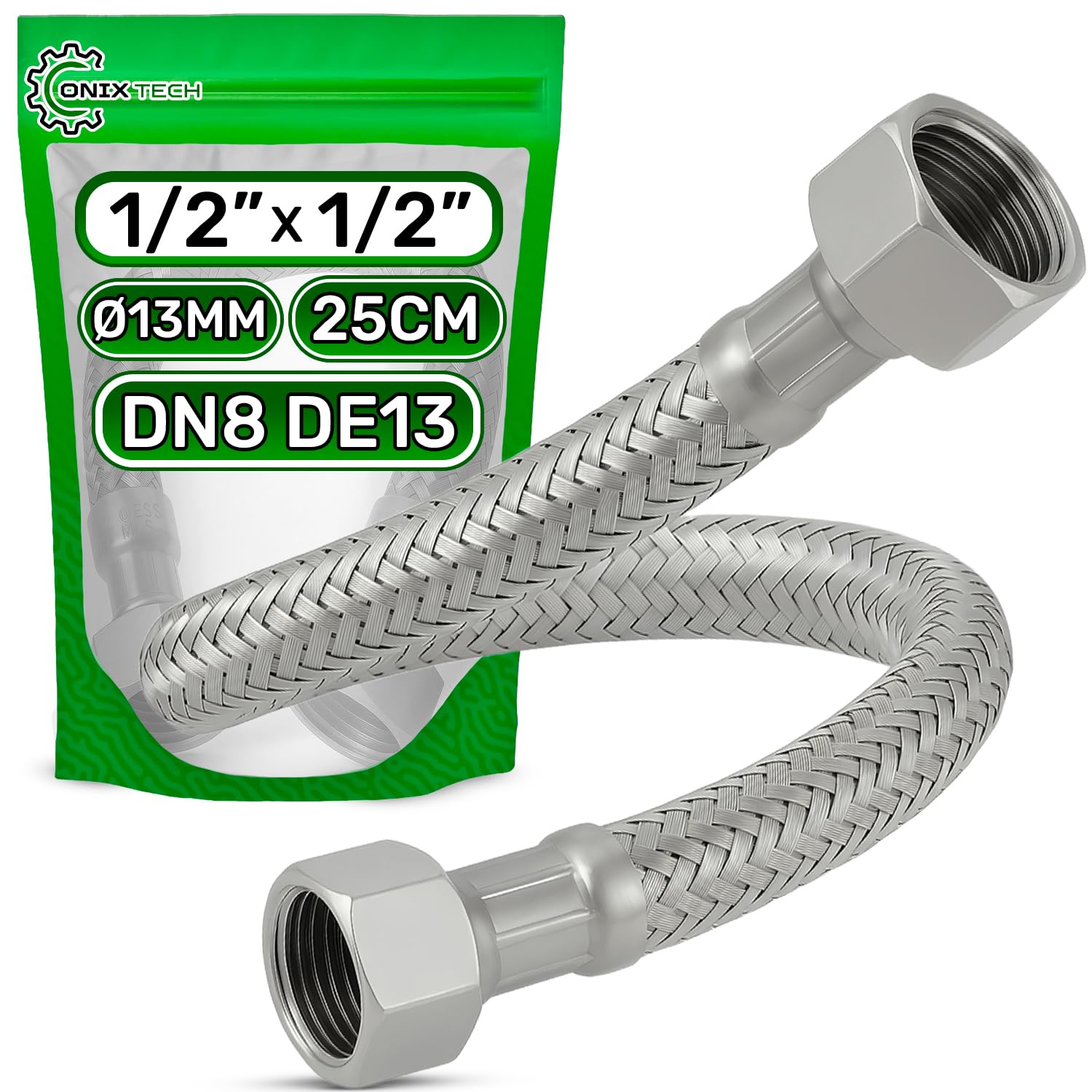 Flexi Pipe 25 cm Female 1/2” x Female 1/2” DN8 DE13