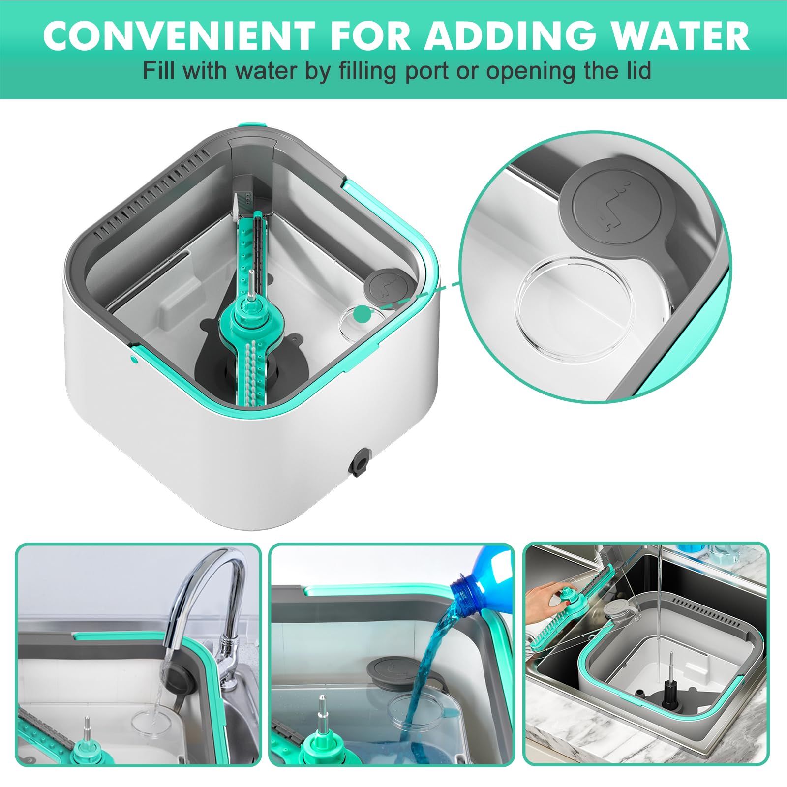 Upgraded Spin Mop And Bucket Set Self-Standing Mop Guatemala - View #9