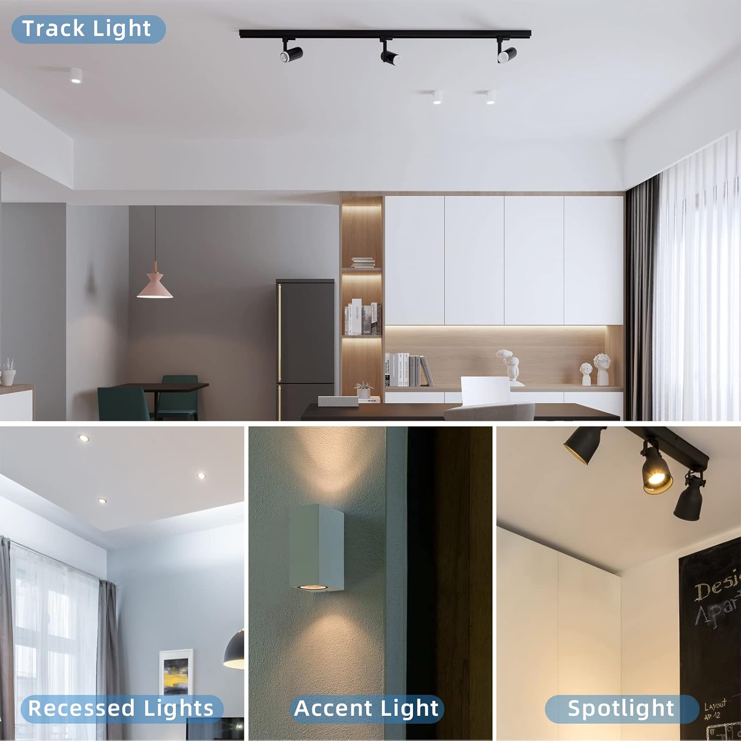 Dimmable GU10 LED Bulbs 7W(50W -60W-75W Equivalent) GU10 Light Bulbs Gu10 Shape Halogen Replacement Bulb 38°120V 650Lm for Track Spot Lighting Indoor Recessed,Natural White 4000K,8 Pack