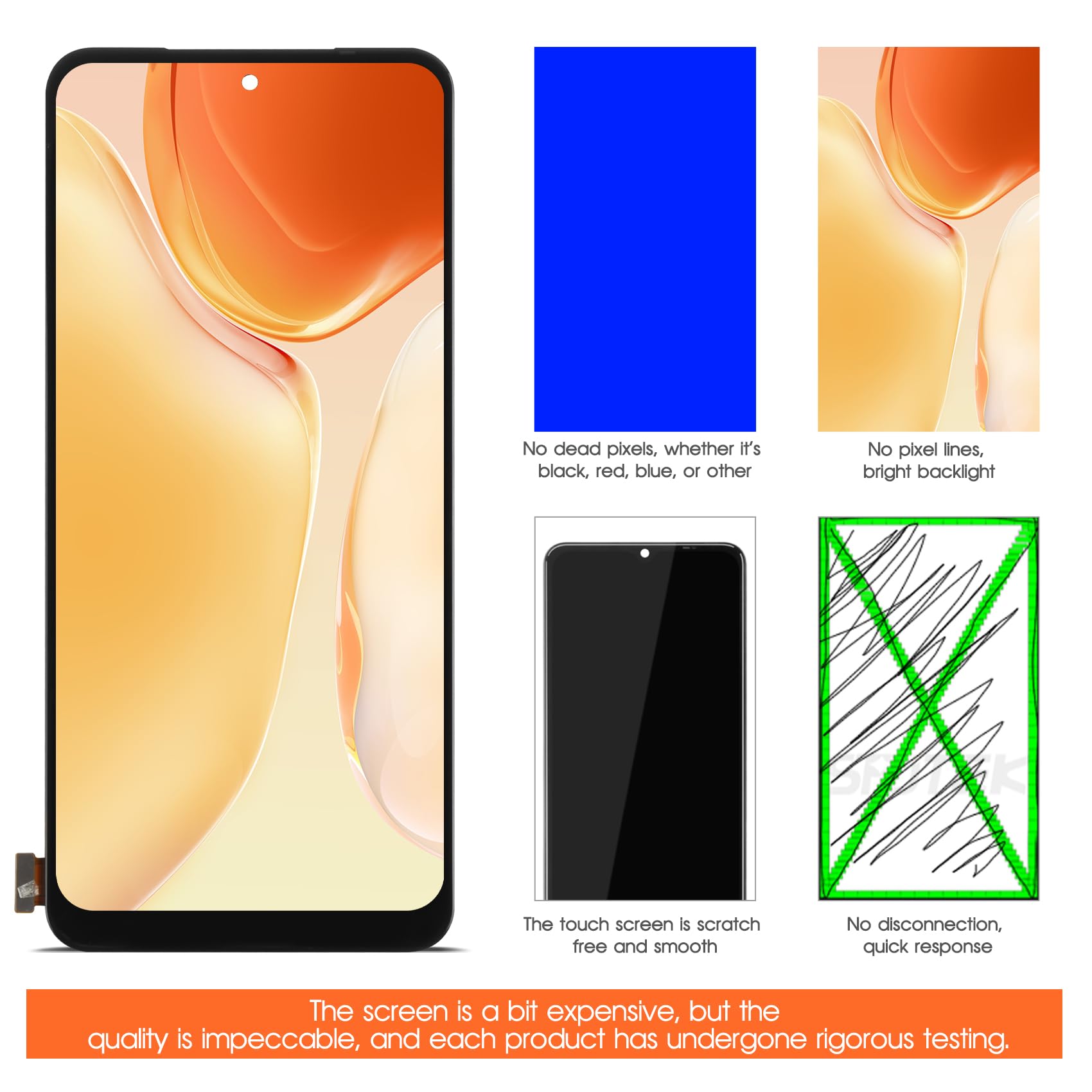 RongZy Écran de Rechange pour Xiaomi Redmi Note 11 Pro 2201116TG Écran