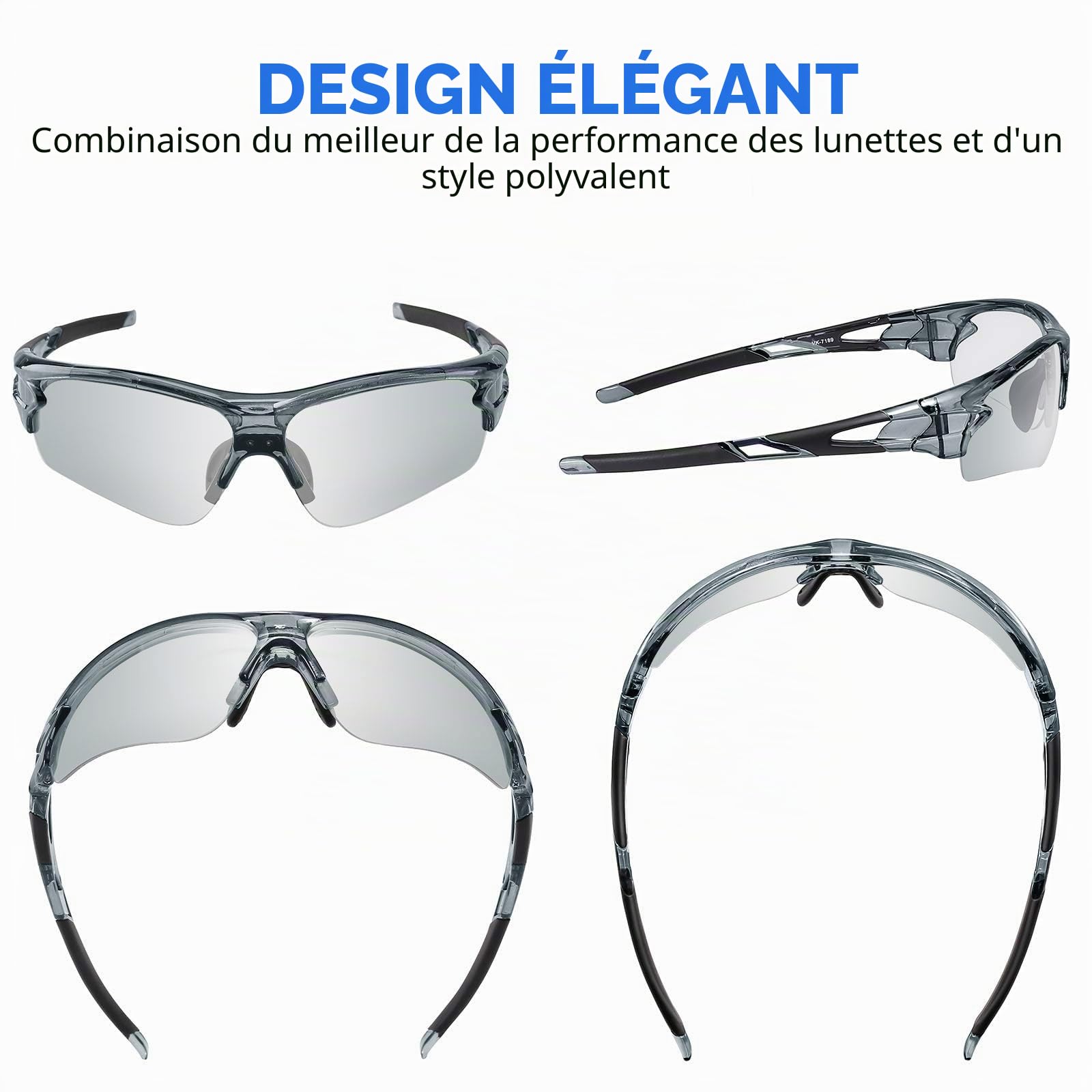 BEACOOL Lunette de Soleil de Sports Polarisée Homme Femme Lunettes de Cyclisme Jeunes Baseball Cyclisme Course Pêche Golf Moto Protection UV400