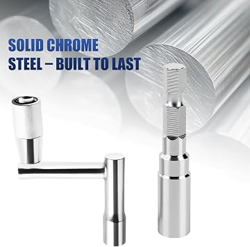 Drum Key Set 3pcs 2 Drill-Style Drum Tuning Keys & 1 Z-Type Manual Tuner, Percussion Accessories for 1/4 Drum Tension Rods with Storage Bag