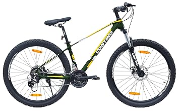CONTINO A TATA Product | Galactic 27.5T Magnesium Alloy Frame Bicycle/Cycle | Shimano Altus 21 Speed Mountain Bikes| Front Suspension with Lock in/Out | Dual Disc Brakes (Military Green)