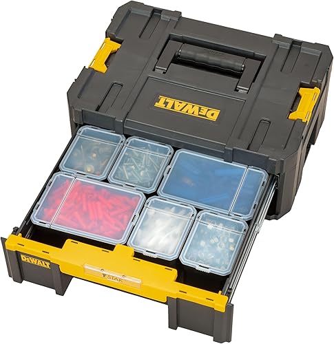 Miniatura 6 de DEWALT DWST1-70705 T-Stak III Caja de almacenamiento de herramientas con cajón, amarillonegro, 6.9 in*17.3 in*12.4 in