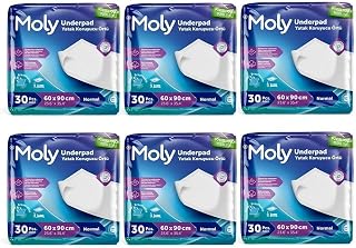 Moly Yatak Koruyucu Örtü 60x90 cm, 30'lu, Set of 6, Normal Emicilik