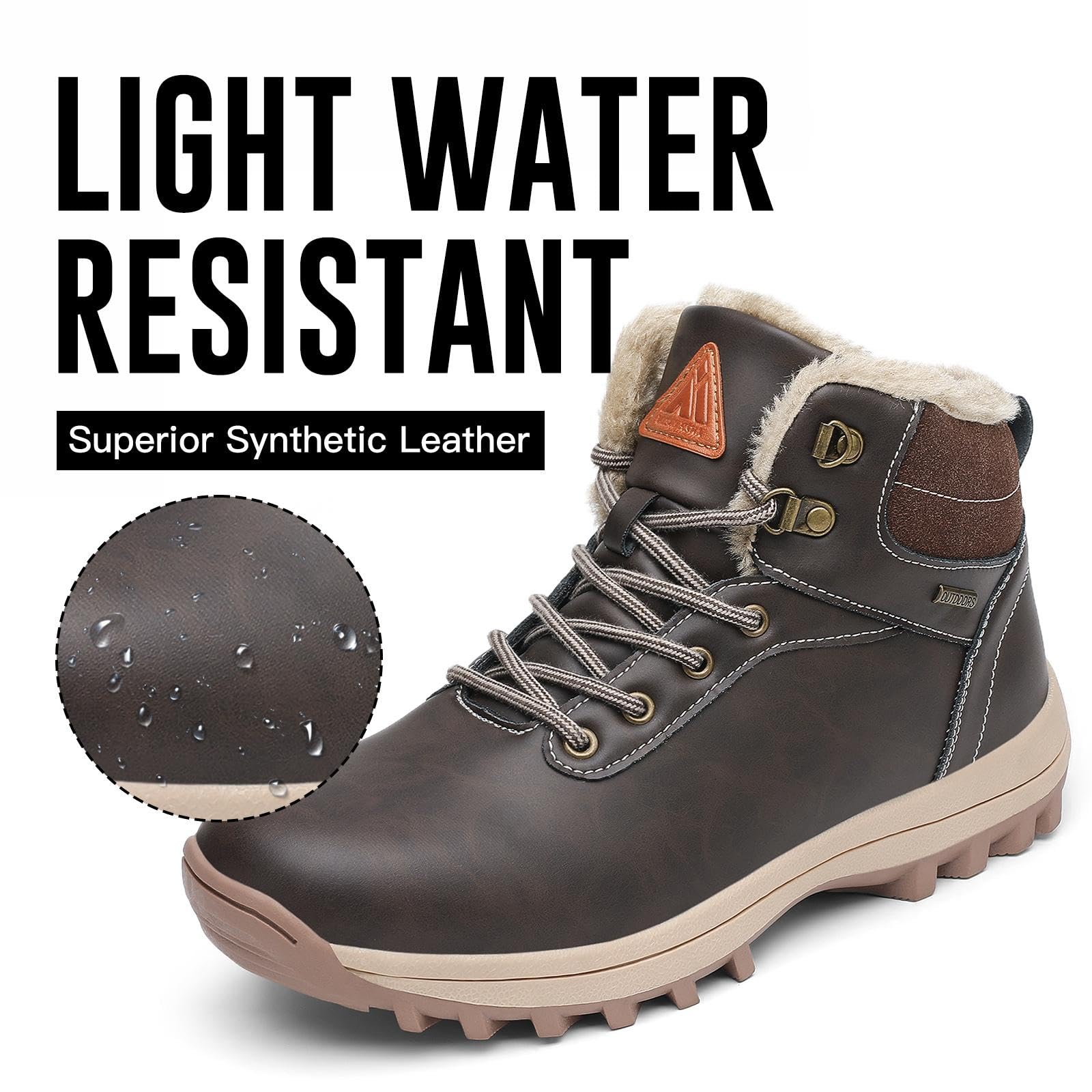Mishansha Scarpe Uomo Stivaletti da Trekking Eleganti Scarpe da Ginnastica Stivali da Escursionismo Invernali Impermeabile Outdoor
