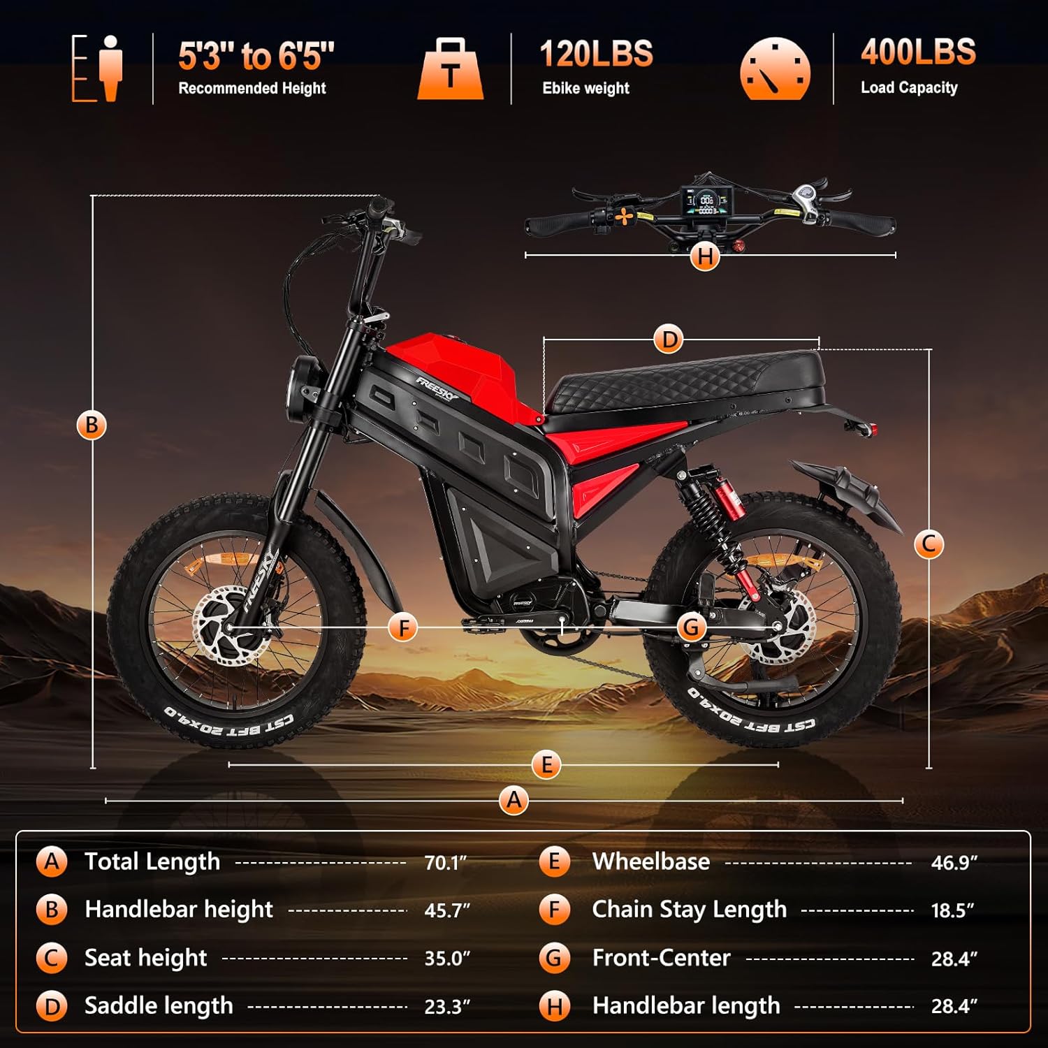 FREESKY 4000W Dual Motor Electric Dirt Bike for Adult,2880WH 60AH Battery Up to 40MPH & 200Mile Long Range Moped Ebike,20" Fat Tires All Terrain Mountain E bike,Full Suspension AWD Electric Motorcycle