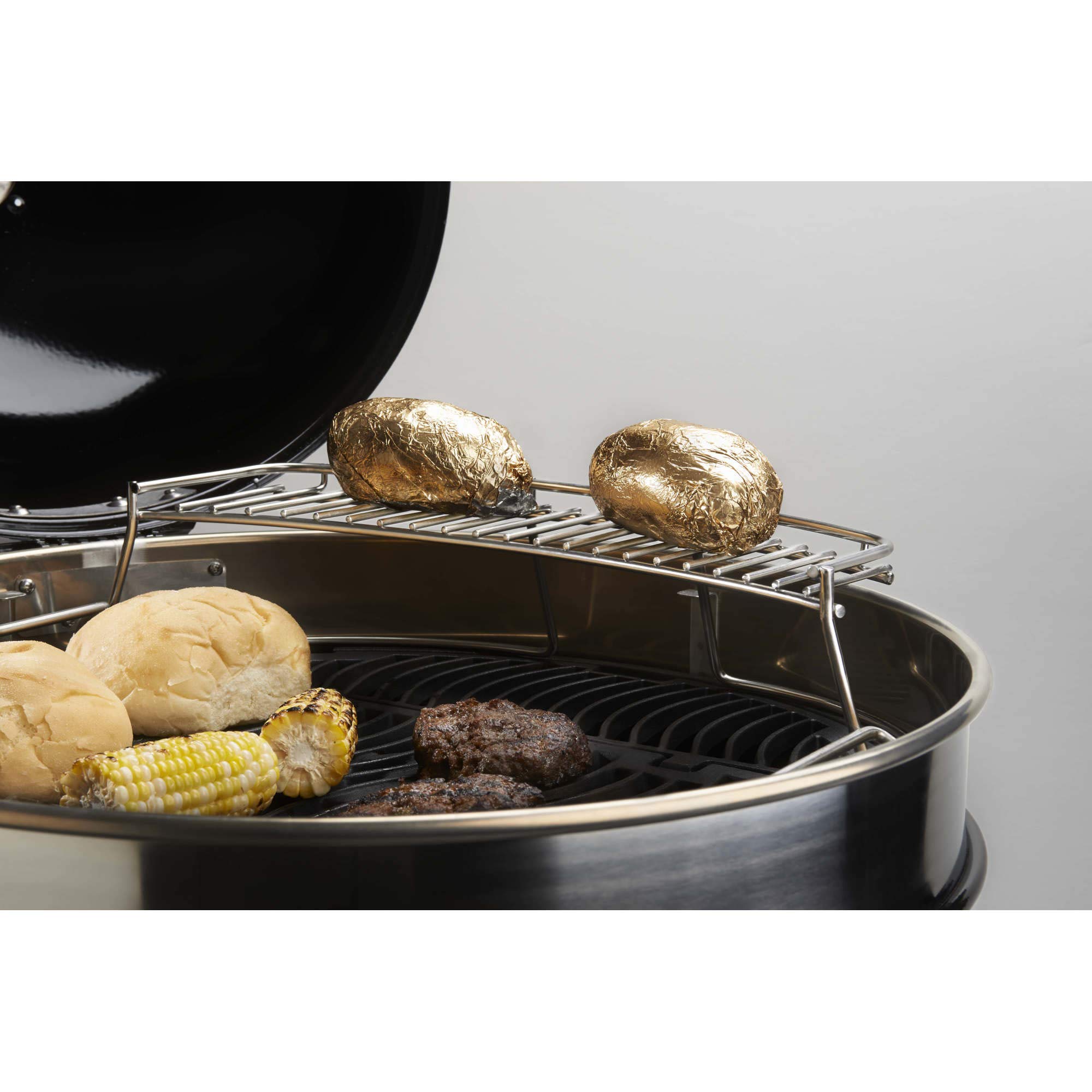 Napoleon Grills Napoleon 71022 Barbecue sphérique Ø 57 cm et Grille de Maintien au Chaud AS300K pour barbecues HK d'un diamètre de 57 cm Noir