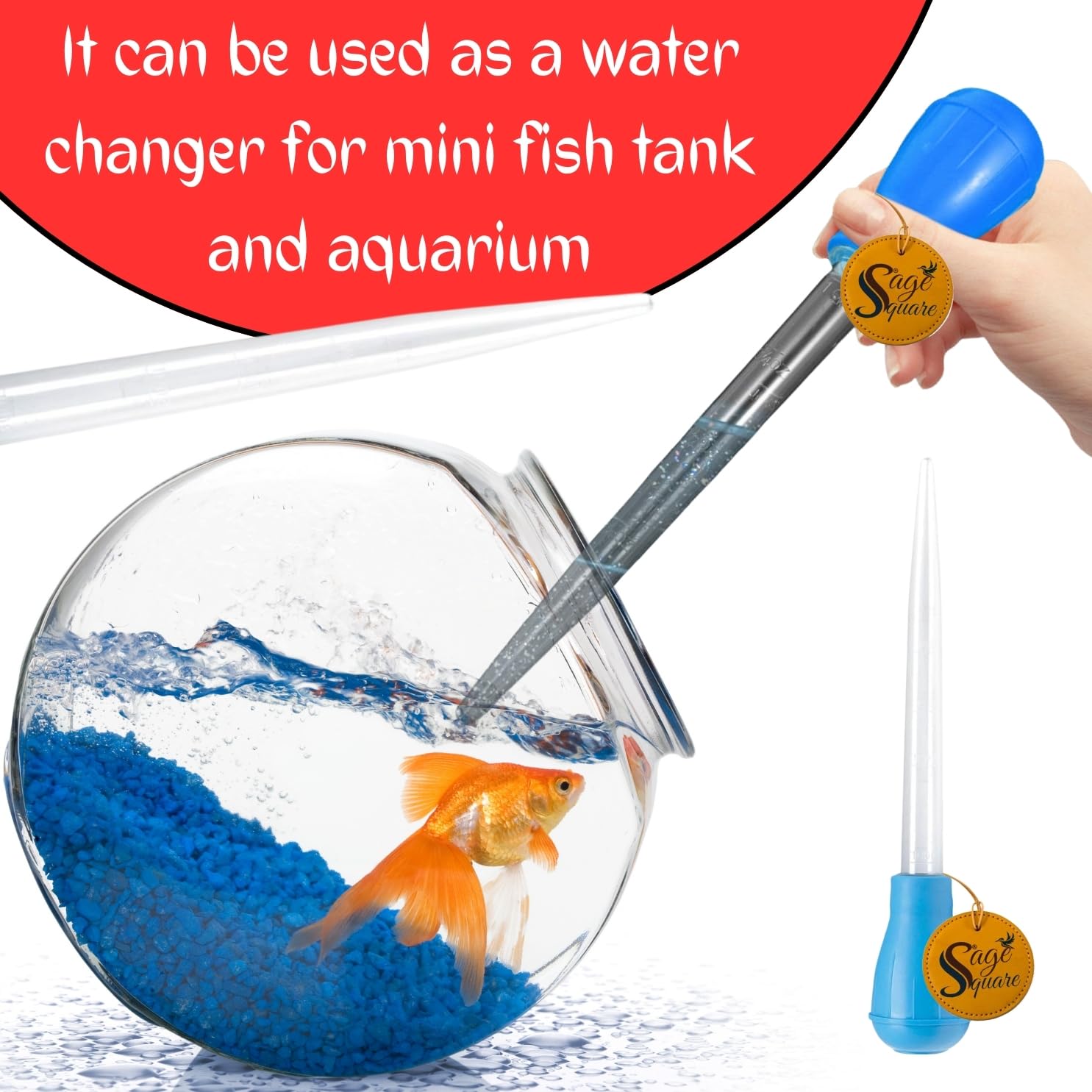 Sage Square Aquarium Pipette Dropper, Accurate Measurement and Easy Handling for Fish Tank Maintenance, Essential Aquascaping Tool, Aquarium Accessories, Dropper Dispenser, Aquatic Health Aid 1