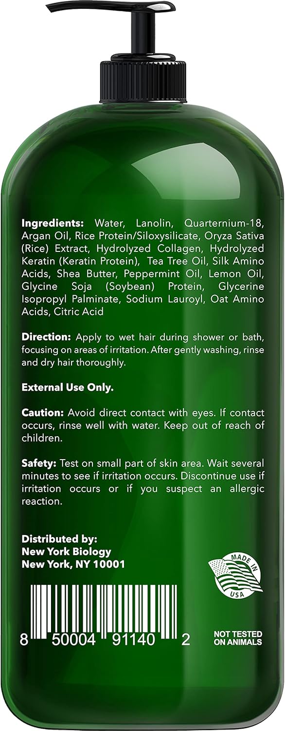 New York Biology Tea Tree Conditioner – Deep Cleanser – Relief for Dandruff and Dry Itchy Scalp – Therapeutic Grade - Helps Promote Hair Growth – 16.9 fl Oz - Image 2