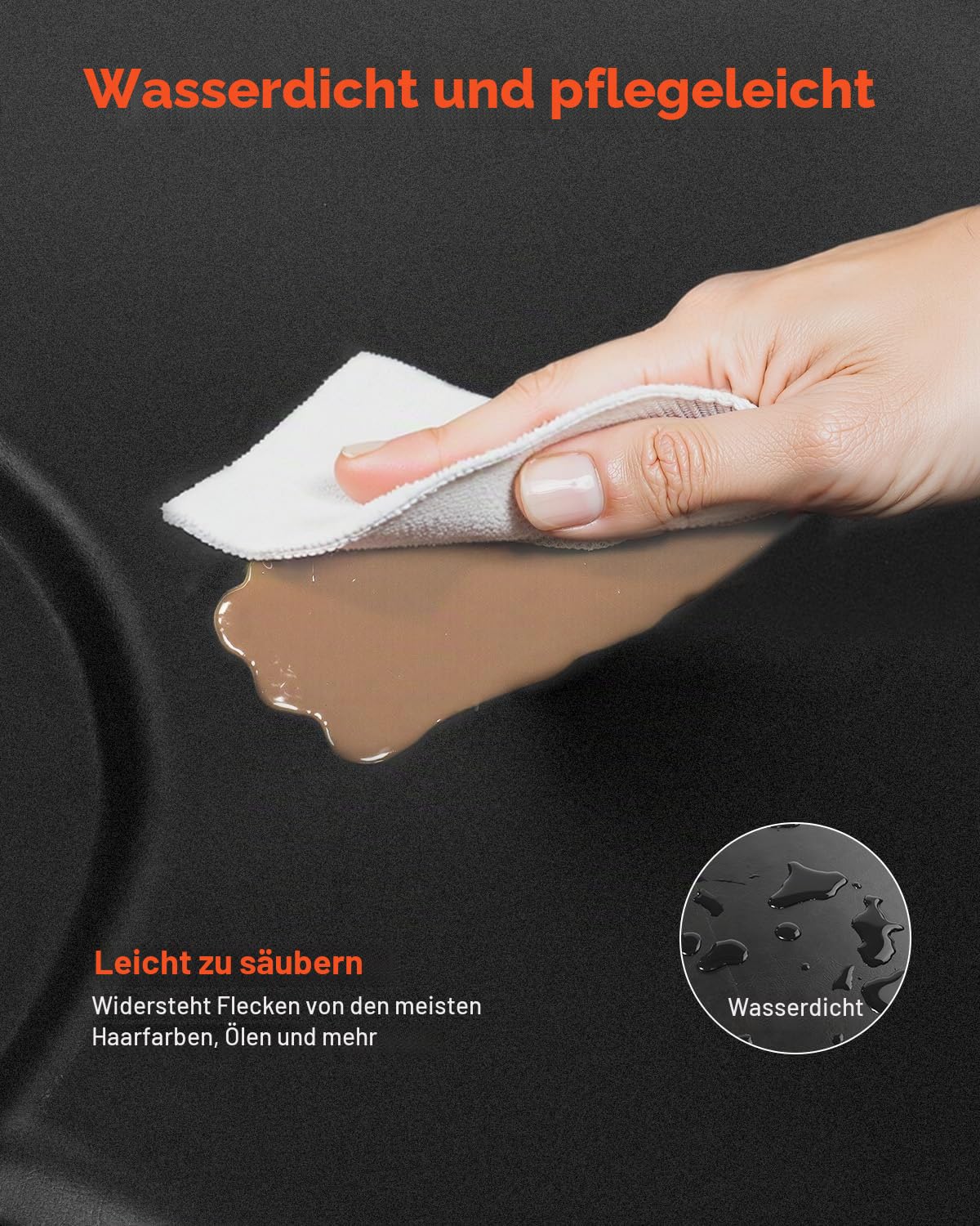 VEVOR Salonmatte für Friseure, 1525x915 mm, Anti-Ermüdungs-Bodenmatte, Friseurmatte 23 mm Dicke, verdickte PVC- & PU-Bodenmatte mit rundem Ausschnitt, abgeschrägten Kanten zum Schutz vor Stolpern