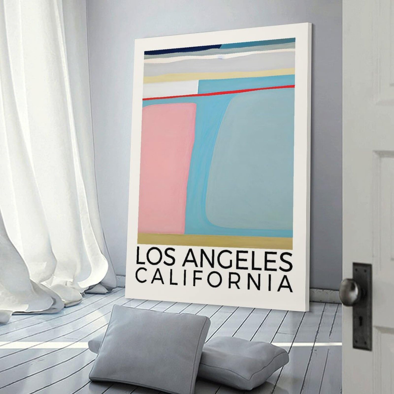 Junmoney Los Angeles California Wall Picture Print 24x36inch(60x90cm), for Picture Wall Styling in Lounge Or Bedroom, Ideal for Building A Coordinated Art Wall
