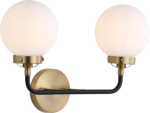 JONATHAN Y JYL9057B Caleb - Mueble de latón de 18 pulgadas contemporáneo moderno oficina sala de estar sala familiar comedor cocina dormitorio baño