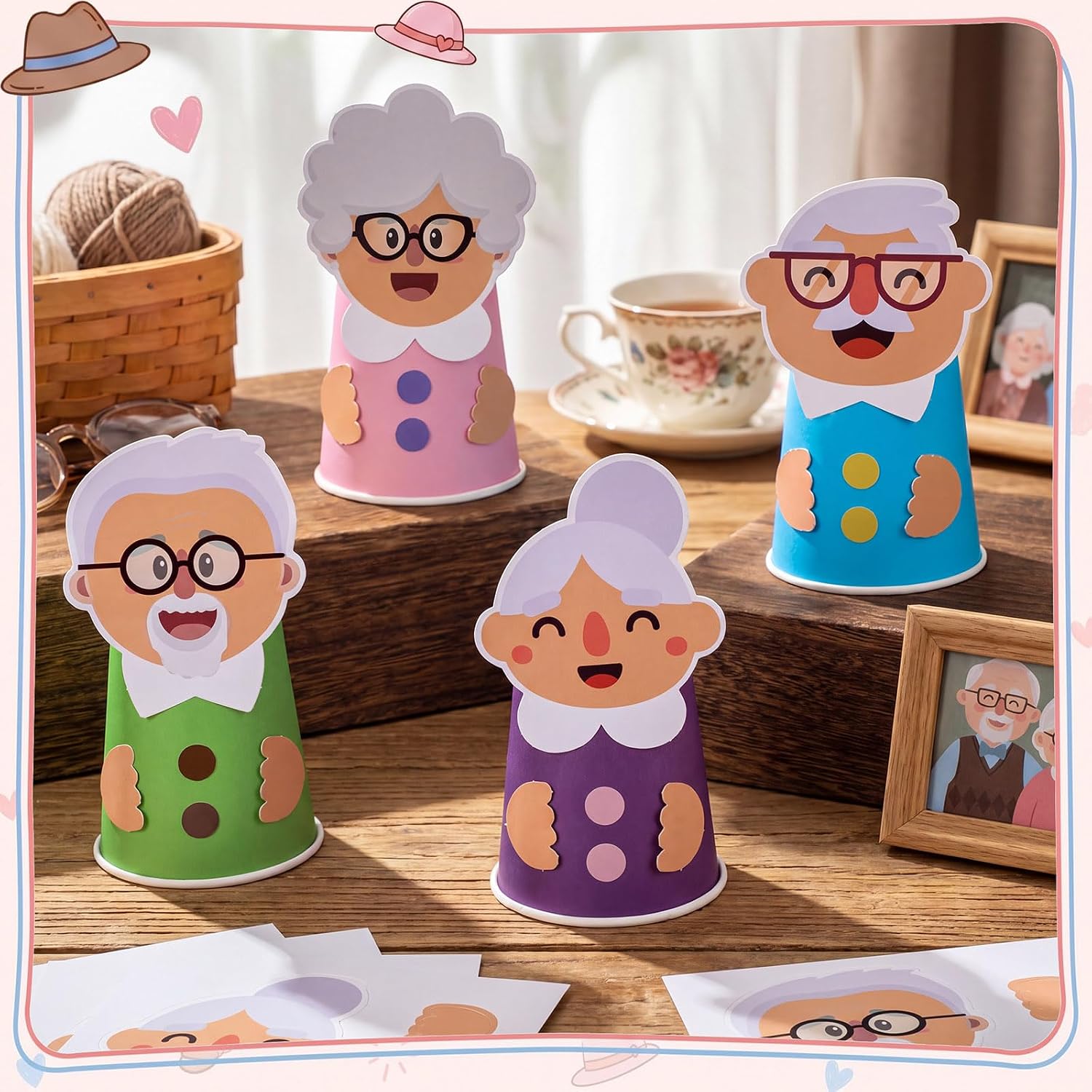JolliLudo 40 Set National Grandparents Day Craft Kit, Make Your Own Craft