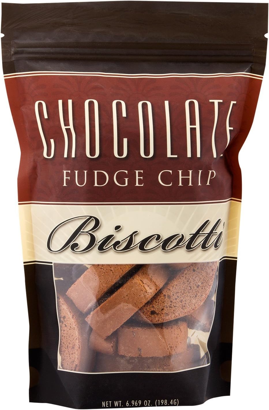 NutriWise - Fat-Free Biscotti - Chocolate Fudge Chip (20 Per Bag)