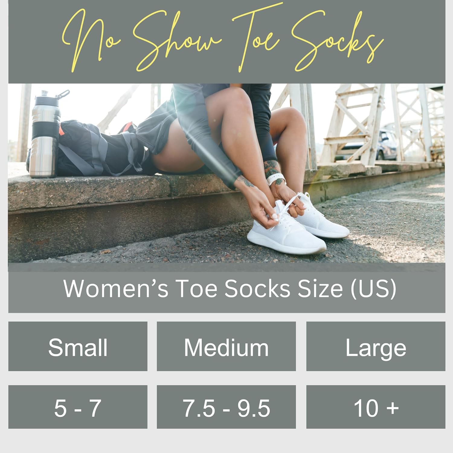Soxsense No Show Toe Socks Premium Cotton for Women, Align Toes Five Finger Liner Low Cut Thin Socks for Bunion, (4 Pairs) - Image 5