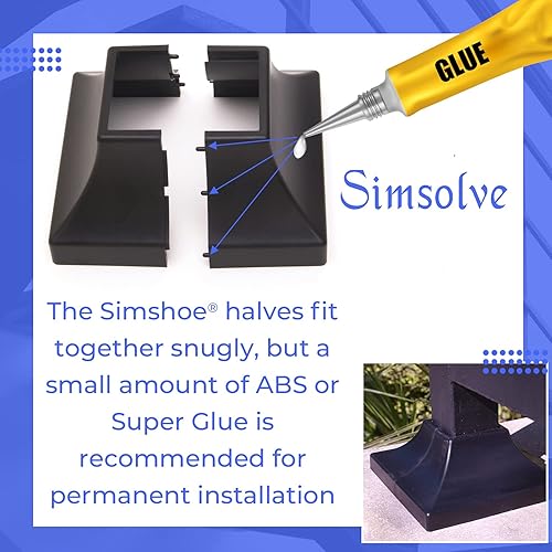 Miniatura 22 de Cubierta duradera para base de poste de cubierta, base de zapatos a presión que transforma instantáneamente los pies de la mano y la escalera