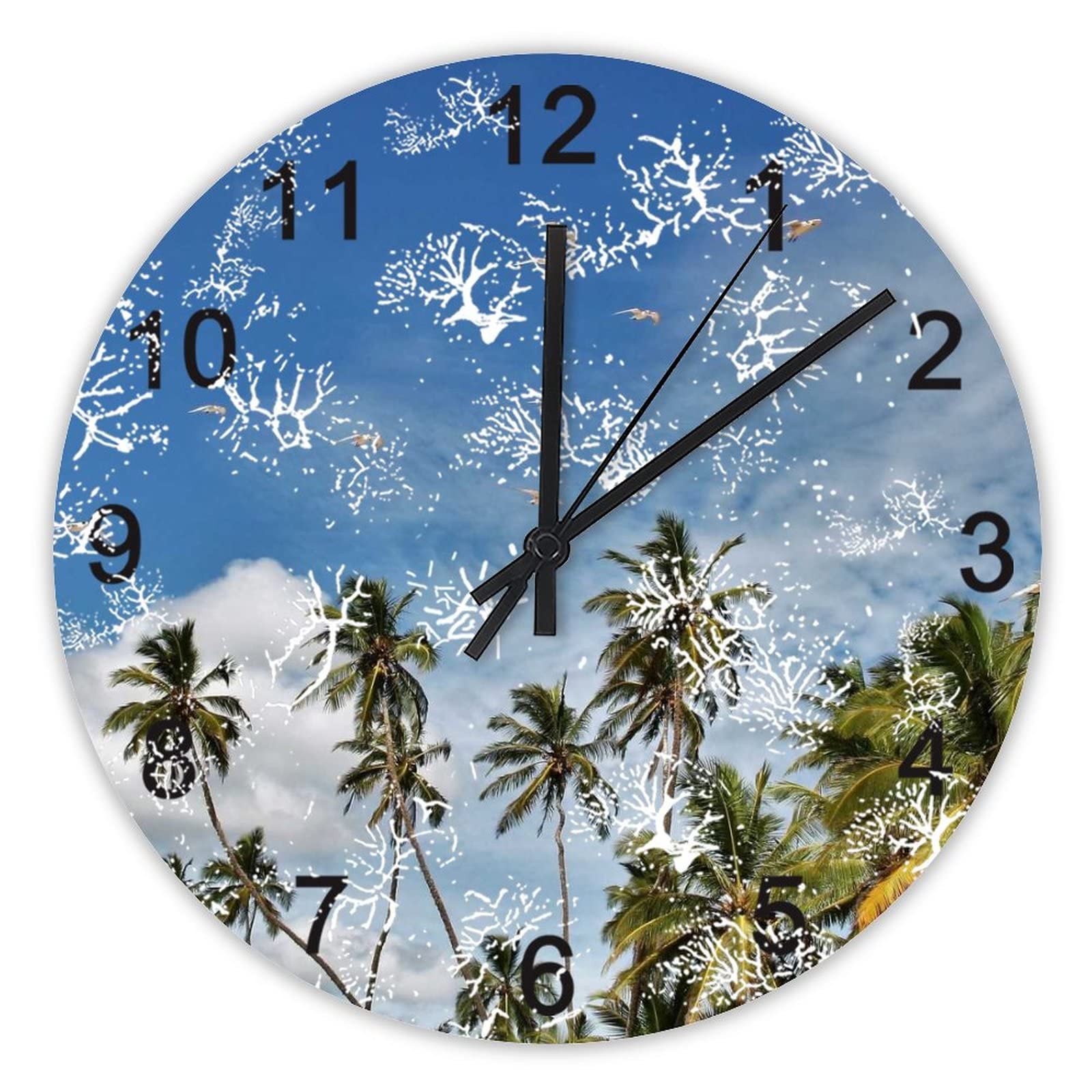 Horloge murale silencieuse à piles décoration maison cuisine salon bureau géante 40 cm