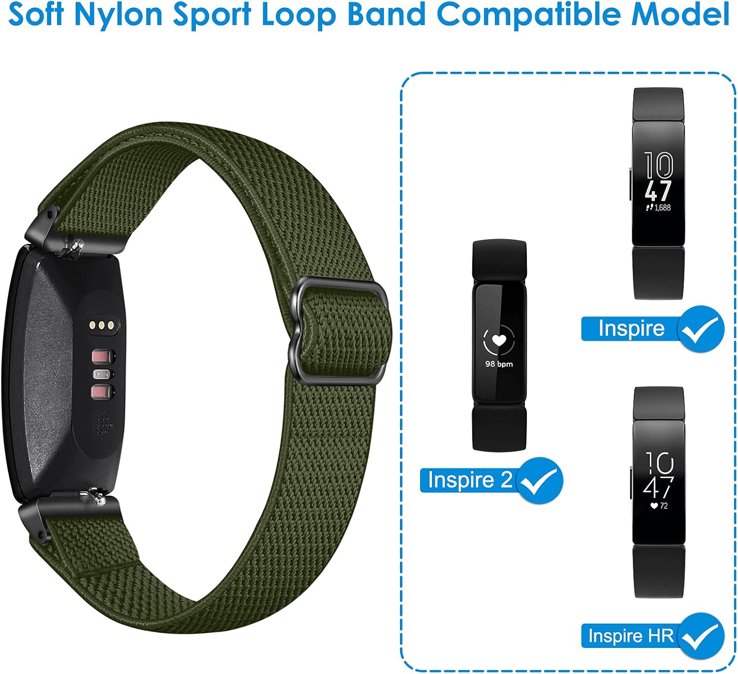 FINTIE(フィンティー) ゴムバンド Fitbit Inspire 3 / Inspire 2 / Inspire HR/Ins