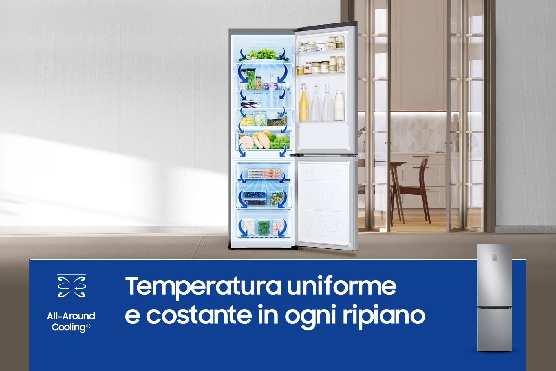 Samsung RB34C671DS9 - Frigorifero combinato, 344 litri, No Frost [Classe energetica D]