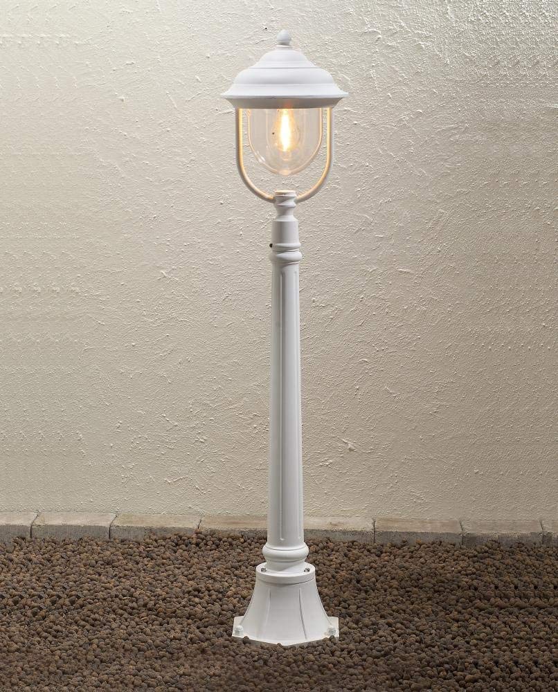 Konstsmide Parma 7225 Wegeleuchte (B: 24cm T: 24cm H: 118cm, 1x75W, IP43) matt-weiß