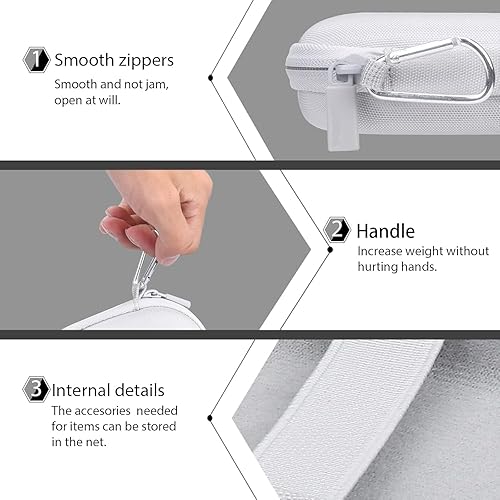 Miniatura 4 de co2CREA Carcasa rígida de repuesto para Logitech Pebble M350 M355 i345 i345 mouse inalámbrico Bluetooth (funda blanca apagada, para mouse Pebble)