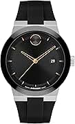 Movado Bold Fusion Men’s Quartz Watch – 42.3 mm Case, Silicone Strap, Sleek Modern Timepiece, Gift for Him