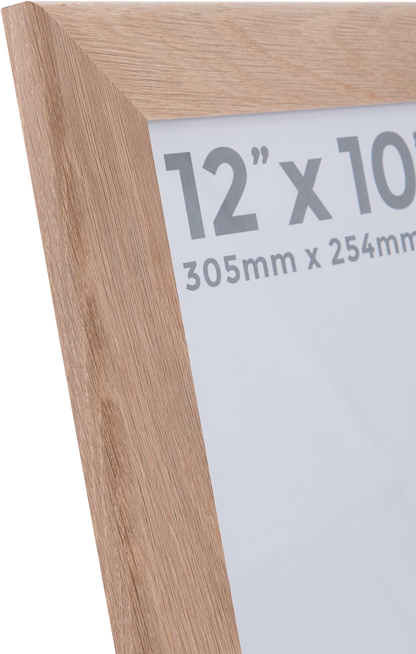 Wall Space 12x10 Oak Frame | Wide Light Oak Photo Frames 10x12 inches | 12 x 10 inch Oak Photo Frame | Solid Oak Picture Frames | Every Wooden 10x12 photo frame comes complete with REAL GLASS