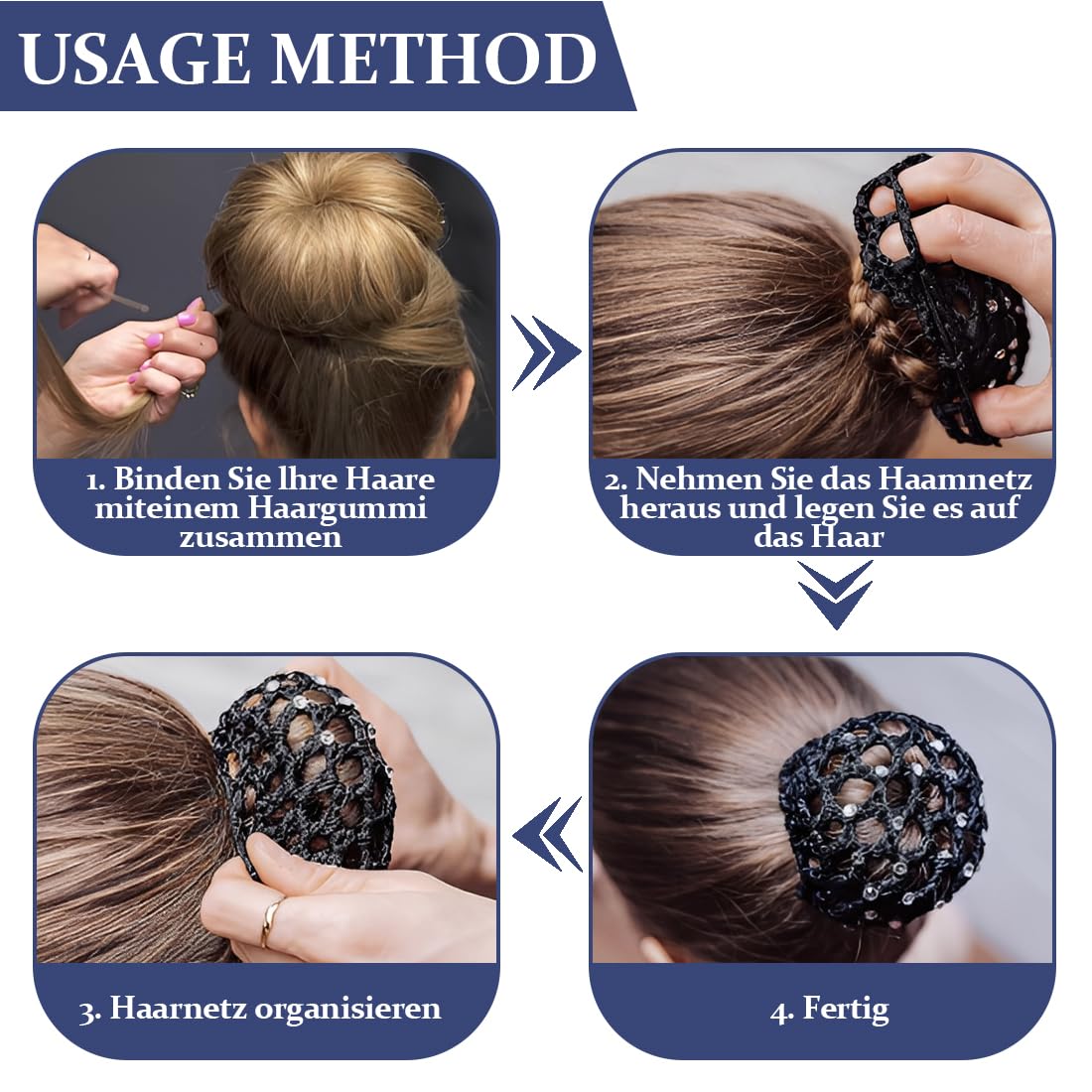 5 Pezzi Rete Chignon Capelli, Cuscino Chignon, Aiuto Acconciatura Bun Nodo Tessuto er Ballerina Ginnastica Infermiere Personale di Banca(multicolore)