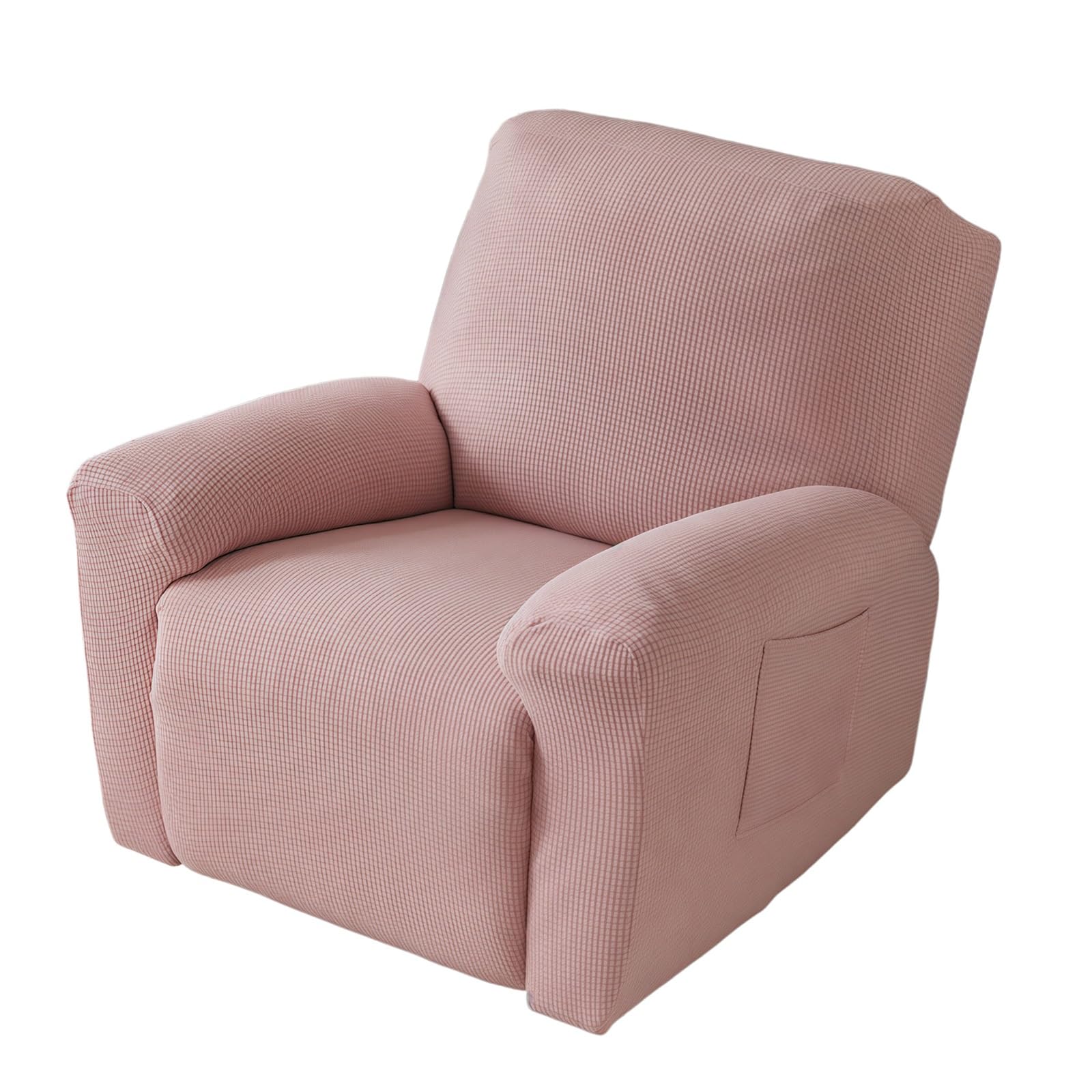 WoeiCuod 1 2 3 4 Seater Couch Cover Stretch Recliner Sofa Covers,with Pockets Sofa Recliner Protector Anti Slip Washable Stain Resistant Armchair Covers For Living Room